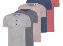 Esprit Herren T-Shirt 1er, 2er, 3er Pack Grandad Rundhals Meliert Unifarben Basic ab 12,95€ inkl. Versand!