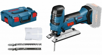 Bosch Akku-Stichsäge GST 18V-LI S Clic&Go Solo mit Zubehör-Set in L-Boxx für 149,-€ inkl. Versand!