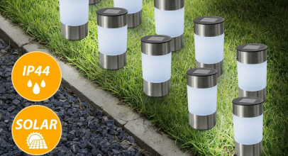 10er Set Solar Garten-Wege-Lampen BIG TUBE mit Erdpieß IP44 für 29,99€ inkl. Versand!