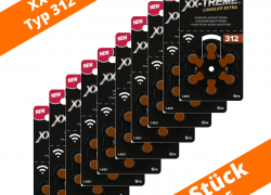 60 Stück XX-TREME Longlife Extra Hörgerätebatterien 312 Braun P312 ZL3 PR41 für 14,99€ inkl. Versand!