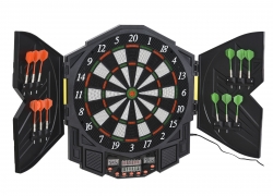 Elektronische Dartscheibe Dartboard mit Tür 4 LED + 216 Spiele + 12 Pfeile für 59,92€ inkl. Versand!