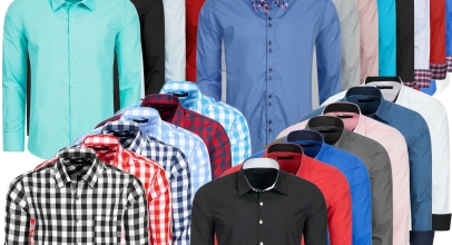 Azuonda Herren Hemden Slim Anzug Kontrast S-6XL für je 15,90€ inkl. Versand