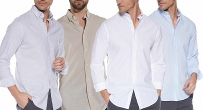 Steffen Klein Herren Leinenhemd tailored Button Down Kragen 2Knopf Manschette für 24,90€ inkl. Versand!