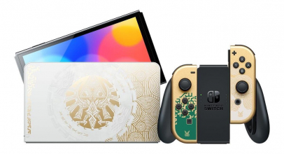 Nintendo Switch OLED Zelda Tears of the Kingdom-Edition weiß-gold für 342,04€ inkl. Versand!