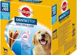 Pedigree 105 Stk. Dentastix Hundesnacks Hundeleckerli für große Hunde über 25kg für 19,99€ inkl. Versand!