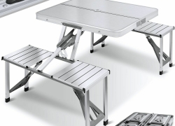 KESSER® Campingtisch 4 Stühle klappbar Alu Koffertisch Sitzgruppe Set für 39,80€ inkl. Versand!
