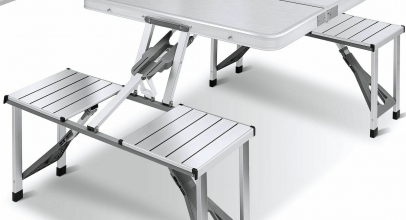 KESSER® Campingtisch 4 Stühle klappbar Alu Koffertisch Sitzgruppe Set für 39,80€ inkl. Versand!