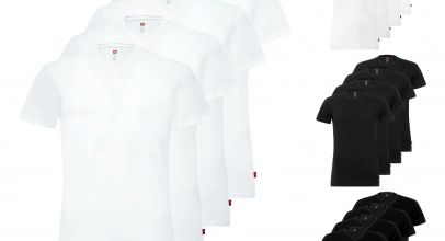 4er Pack Levi’s Herren Shirts kurzarm Crew Neck V-Neck Stretch Cotton für 36,99€ inkl. Versand!