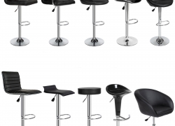 2-er Set Barhocker Barstuhl Tresenhocker mit Lehne drehbar Chrom für 38,79€ inkl. Versand