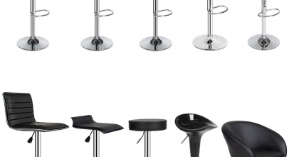 2-er Set Barhocker Barstuhl Tresenhocker mit Lehne drehbar Chrom für 38,79€ inkl. Versand