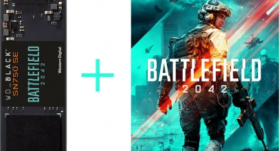 WD BLACK SN750SE 1,0 TB NVMe interne SSD + Battlefield 2042 Edition für 88,-€ inkl. Versand!