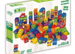 BiOBUDDi Blöcke mit 3 Grundplatten Spielzeugsteine Grundbausteine 100 Bausteinen für 17,99€ inkl. Versand!