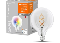 LED Smart+ Spiral Filament G125 Globe 4,5W =30W E27 klar RGBW 2700K Dimmbar WiFi für 6,99€ inkl. Versand!