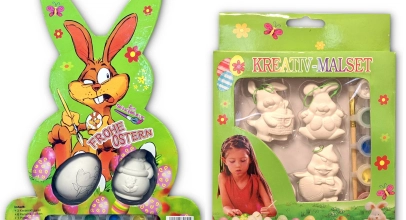 FIG Großes Kinder Oster Malset II Kreativ Gips Set Ostereier anmalen für 8,99€ inkl. Versand!