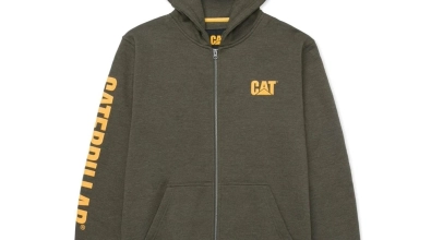 CAT Zip Hoodie Banner Kapuzenjacke oliv Herren bequem robust alttagstauglich für 29,90€ inkl. Versand!