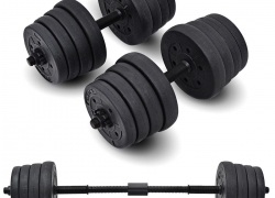 Hantelset 2-in-1 Langhantel Kurzhantel Hantelscheiben 30Kg für 29,99€ inkl. Versand