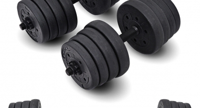 Hantelset 2-in-1 Langhantel Kurzhantel Hantelscheiben 30Kg für 29,99€ inkl. Versand