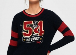 Superdry Varsity Damen Pullover mit Rippmuster für 34,95€ inkl. Versand!