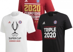 adidas Bayern München Super Cup Champions League Sieger Triple 2020 T-Shirt für 22,99€ inkl. Versand!