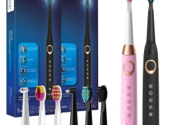 Fairywill 2x Schall Elektrische Zahnbürste 2 Min Timer 5 Modi Schwarz Rosa 2 Sätze für 36,99€ inkl. Versand!