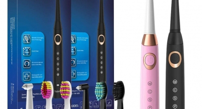 Fairywill 2x Schall Elektrische Zahnbürste 2 Min Timer 5 Modi Schwarz Rosa 2 Sätze für 36,99€ inkl. Versand!