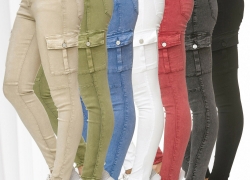 Damen Cargo Hose Stretch Treggings Vintage für 20,95€ inkl. Versand