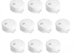 10er Set Rauchmelder inkl. AAA Batterien für 9,99€