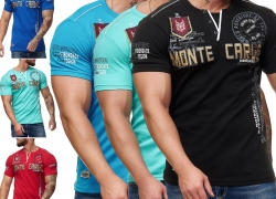 Herren T-Shirt Poloshirt Kurzarm Printshirt für 12,90€ inkl. Versand!