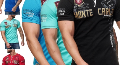 Herren T-Shirt Poloshirt Kurzarm Printshirt für 12,90€ inkl. Versand!