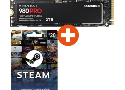 Samsung 980 PRO Interne NVMe SSD 2 TB M.2 2280 mit 20€ Steamguthaben für 166,49€ inkl. Versand!