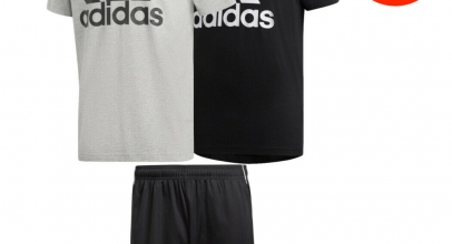 3er adidas Lifestyle Must Have Sportset Logo T-Shirts und Core Shorts für 41,99€ inkl. Versand!