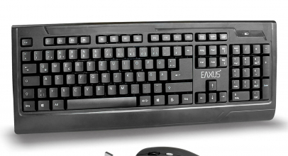 Eaxus Funk Tastatur Maus Set kabellos 10 Meter QWERTZ 1000 DPI LED für 19,99€ inkl. Versand!