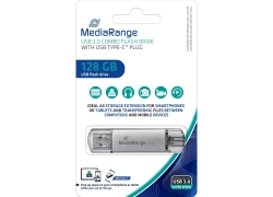 Mediarange USB Stick 128GB Speicherstick Combo silber Typ C USB 3.0 für 7,49€ inkl. Versand!