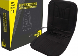 Beheizbare Sitzauflage Heizkissen schwarz 12V 45W 2 Stufen für 14,99€ inkl. Versand