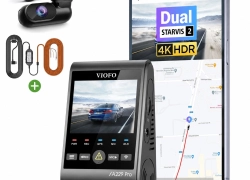 Viofo A229 PRO Duo 2CH Dashcam 4K QHD + 2K QHD Dual Channels + HK4 wiring kit für 281,06€ inkl. Versand!