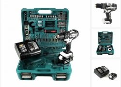 Makita DHP 482 STTK W Schlagbohrschrauber 5,0Ah + Lader+ 101 tlg. Zubehör für 189,-€ inkl. Versand!
