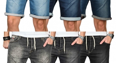 A. Salvarini Herren Jeans Short kurze Sommer Hose für 24,90€ inkl. Versand!