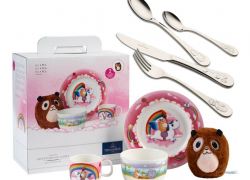 Villeroy & Boch Lily in Magicland 4tlg. Tafelservice + 4tlg. Piemont Kinderbesteck für 29,61€ inkl. Versand!
