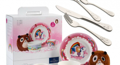Villeroy & Boch Lily in Magicland 4tlg. Tafelservice + 4tlg. Piemont Kinderbesteck für 29,61€ inkl. Versand!