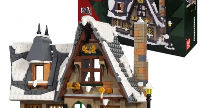 Mould King 16049 Weihnachtshütte Haus Christmas Hut Klemmbausteine für 24,64€ inkl. Versand!