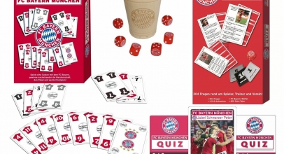 Großes FC Bayern Fan-Spiele-Paket – 6-teilig Quiz, Würfelbecher, Karten & Fragespiel für 26,99€ inkl. Versand!