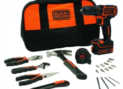 BLACK+DECKER BDCDC18HTSA Akku-Bohrschrauber, Schwarz/Orange für 56,65€ inkl. Versand!