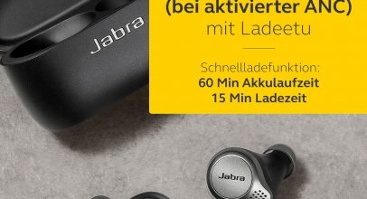 Jabra Elite 75T – Titanium Black Schnurlose In-Ear Musikkopfhörer, True-Wireless für 69,99€ inkl. Versand!