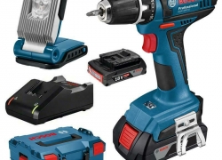 Bosch Akku-Bohrschrauber GSR 18-2-LI inkl. 2 Akkus 2,0 Ah, GLI VAriLED + L-Boxx für 129,95€ inkl. Versand!