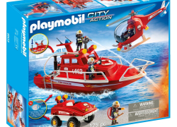 Playmobil City Feuerwehr-Boot Hubschrauber Fahrzeug Pumpe Unterwasser-Motor für 39,99€ inkl. Versand!