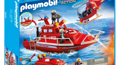 Playmobil City Feuerwehr-Boot Hubschrauber Fahrzeug Pumpe Unterwasser-Motor für 39,99€ inkl. Versand!