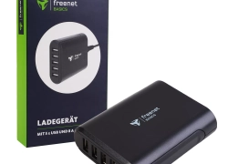 Freenet Schnell Ladegerät 5-Fach 8A Netzteil 5x USB-A-Buchse Desktop Ladestation für 9,99€ inkl. Versand!