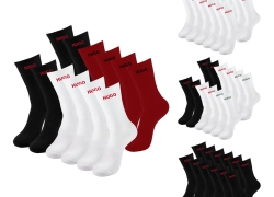6 Paar HUGO Herren kurze Socken Crewsocks QH Rib Logo CC für 24,99€ inkl. Versand!