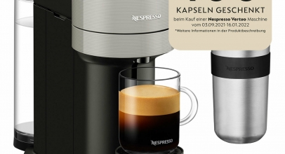Krups Nespresso Vertuo Next Lightgrey Kaffeemaschine + Travel Mug 400ml für 41,93€ inkl. Versand!