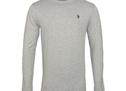 U.S.Polo Assn. Herren Longsleeve Rundhals grau M-3XL Baumwollmischung Logo für 14,95€ inkl. Versand!